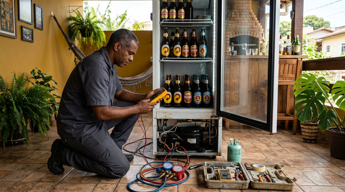 Manutenção da placa eletrônica de cervejeira em Cascavel‑PR